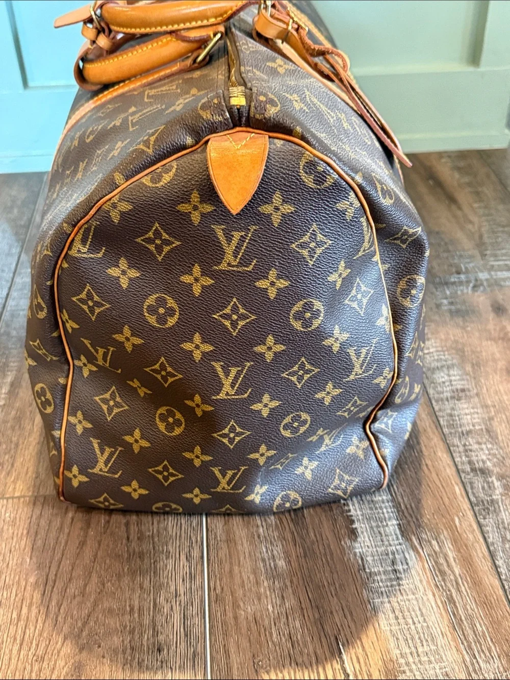 Louis Vuitton Monogram Canvas Travel Duffle with Vachetta Trim